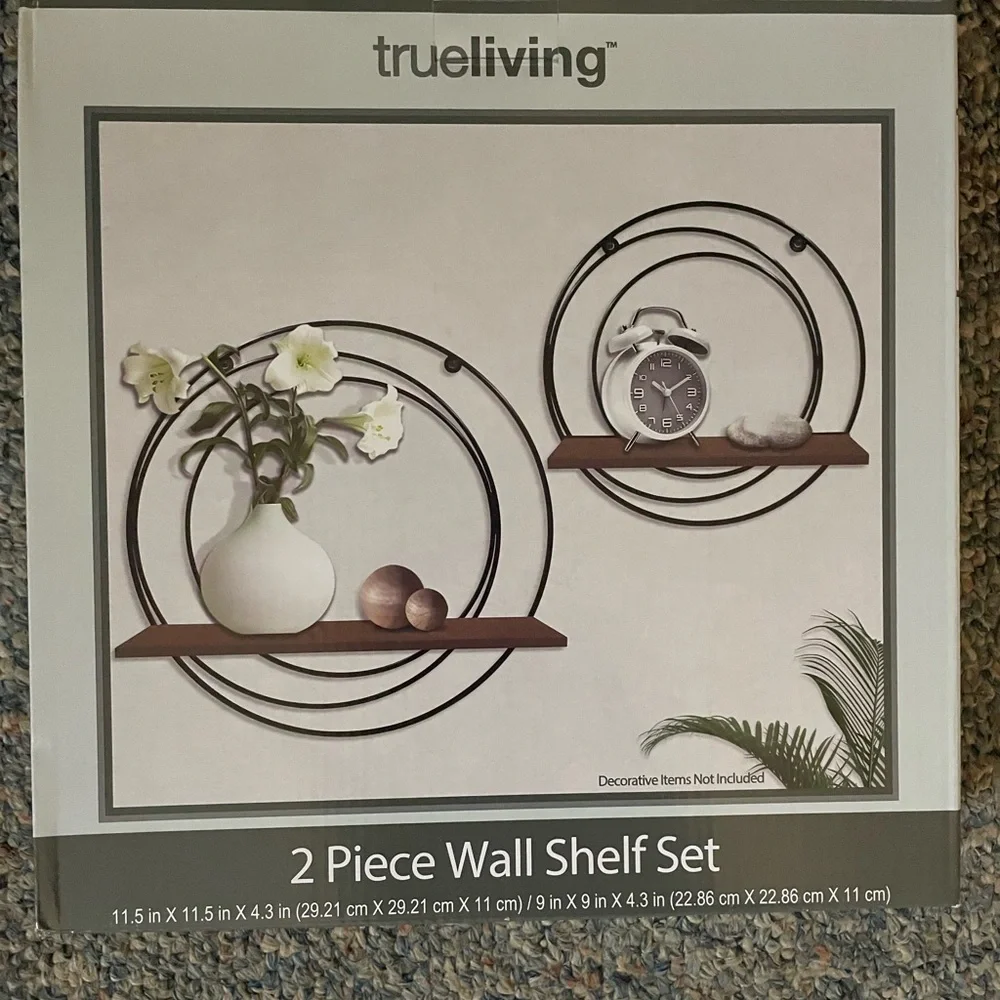 Black and Brown Geometric Display Shelves​